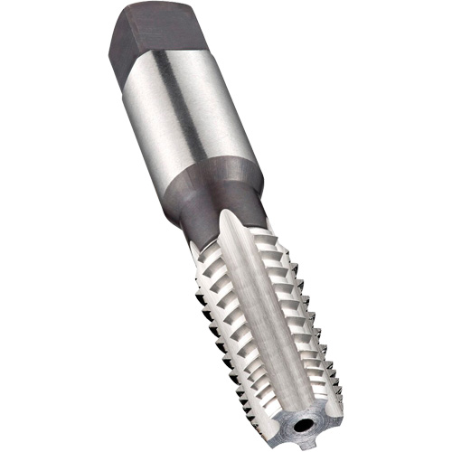 Interrupted Thread Machine Pipe Tap, 1/2"-14, 5 Flutes, 100 mm L, Taper, High Speed Steel Equipex