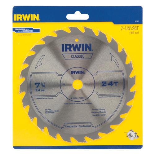 Contractor Saw Blades - Classic Series Saw Blades, 7-1/4", 24 Teeth, Wood Use Equipex