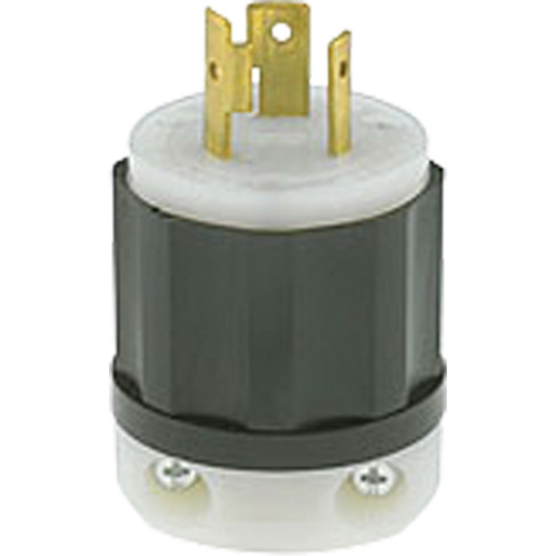 2-Pole 3-Wire Grounding Locking Plug, Nylon, 20 Amps, 250 V, L6-20P Equipex