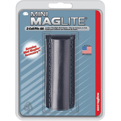 &eacute;tui de ceinture en cuir pour lampe de poche &agrave; 2 piles AA, Porte-lampe de poche, Cuir, 1 Poches Equipex