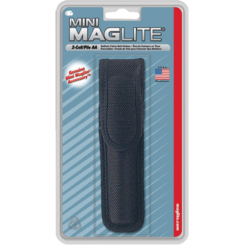 &eacute;tui de ceinture en nylon pour lampe de poche &agrave; 2 piles AA, Porte-lampe de poche, Nylon, 1 Poches Equipex