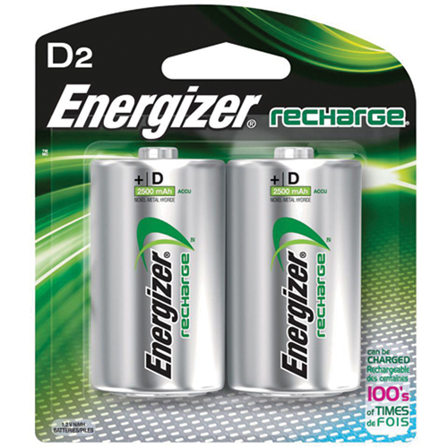 Rechargeable NiMH Batteries, D, 1.2 V Equipex
