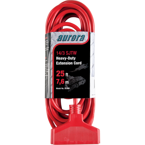 Cordon rallonge en vinyle, Ext&eacute;rieur, SJTW, AWG 14/3, 15 A, 3 prise(s), 25' Equipex
