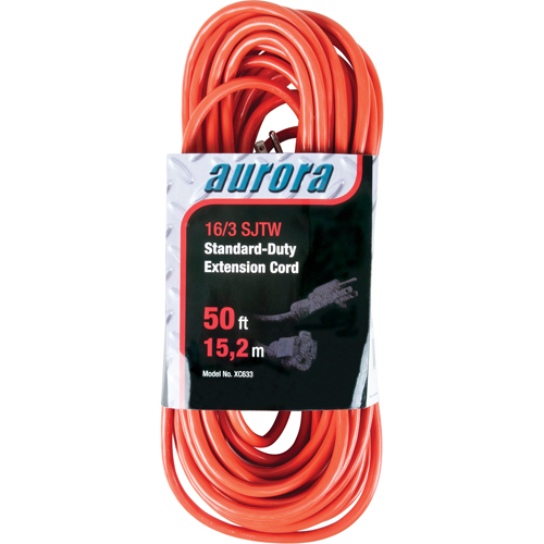 Cordon rallonge, Int&eacute;rieur/ext&eacute;rieur, SJTW, AWG 16/3, 13 A, 50' Equipex