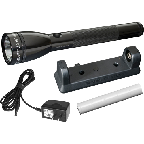 ML125 Flashlight, LED, 186 Lumens, Rechargeable Batteries Equipex