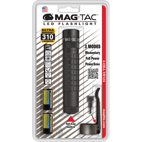 Lampes de poche tactiques Mag-Tac, DEL, 310 lumens, Piles CR123 Equipex