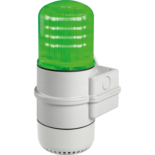 Streamline&reg; Modular Multifunctional LED Beacons, Continuous/Flashing/Rotating, Green Equipex