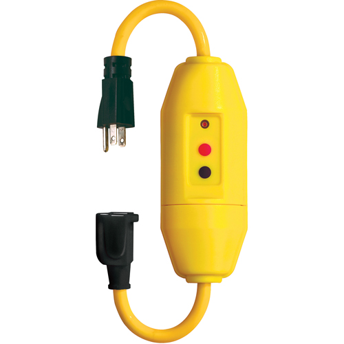 In-Line GFCI Cord Set, 120 V, 15 A, 1-1/5' Cord Equipex