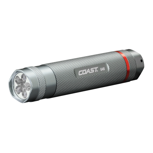 G45 Flashlight, LED, 385 Lumens, AAA Batteries Equipex
