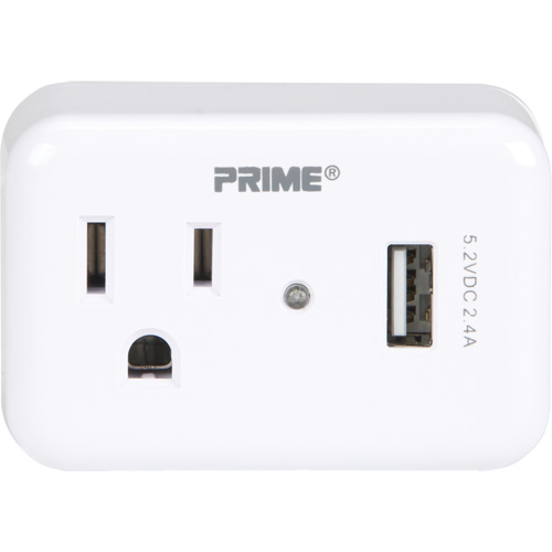 Prime&reg; USB Charger with Surge Protector Equipex