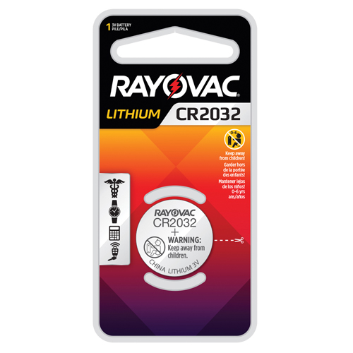 CR2032 Lithium Coin Cell Battery, 3 V Equipex