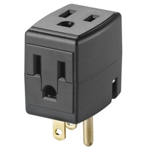 Grounded Triple Cube, 3 Outlet(s), None, 15 Amps, 1875 W, 125 V Equipex