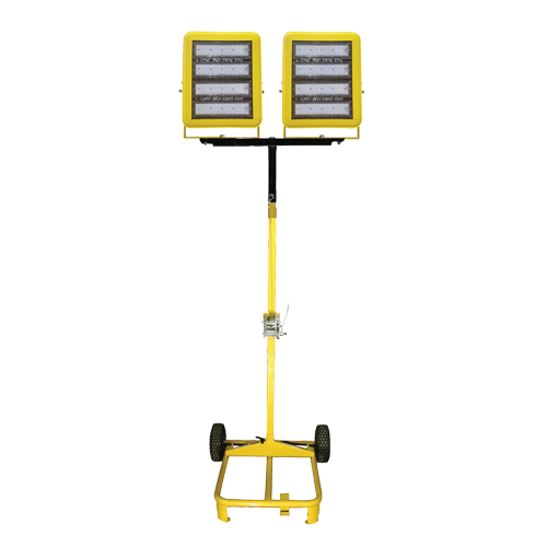 Chariot d'&eacute;clairage &agrave; deux t&ecirc;tes avec treuil, DEL, 400 W, 60 000 lumens, Boîtier en Aluminium Equipex