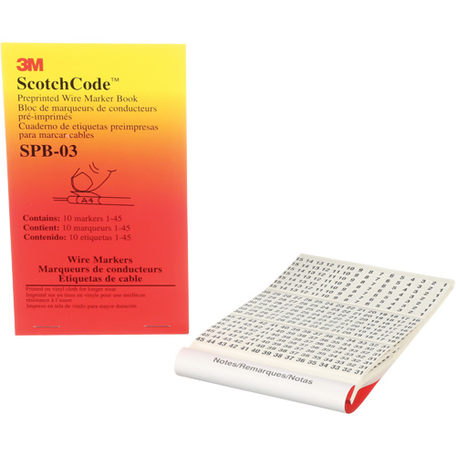 ScotchCode Pre-Printed Wire Marker Book Equipex