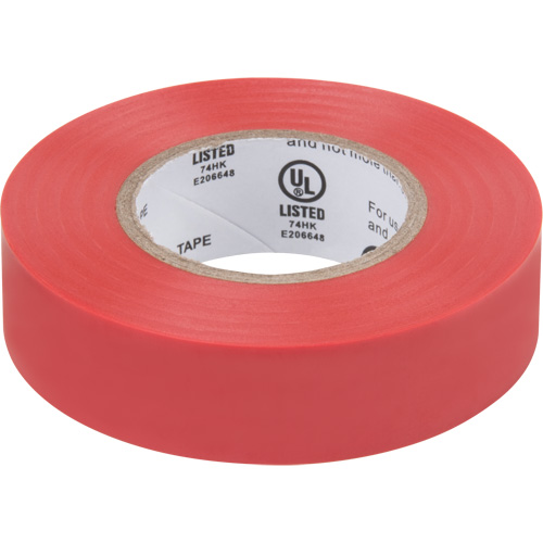 Ruban isolant, 19 mm (3/4") x 18 m (60'), Rouge, 7 mils Equipex