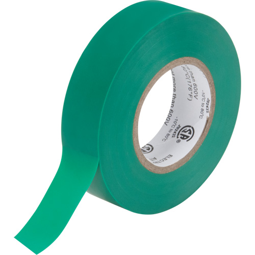 Electrical Tape, 19 mm (3/4") x 18 M (60'), Green, 7 mils Equipex