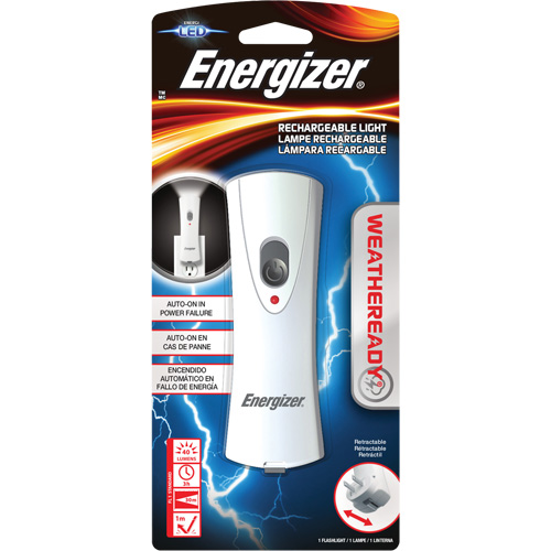 Weatheready&reg; Flashlight, LED, 40 Lumens, Rechargeable Batteries Equipex
