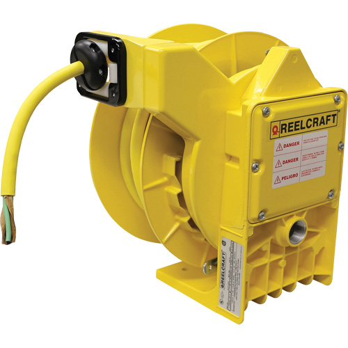 NM400 Heavy Duty Power Cord Reel, 50', SOW, 16 Gauge, 9 A Equipex