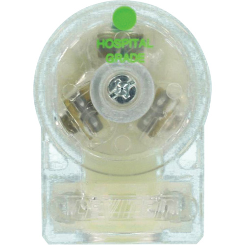 Prise de rallonge &agrave; angle de qualit&eacute; hospitali&egrave;re, Nylon, 15 A, 125 V Equipex