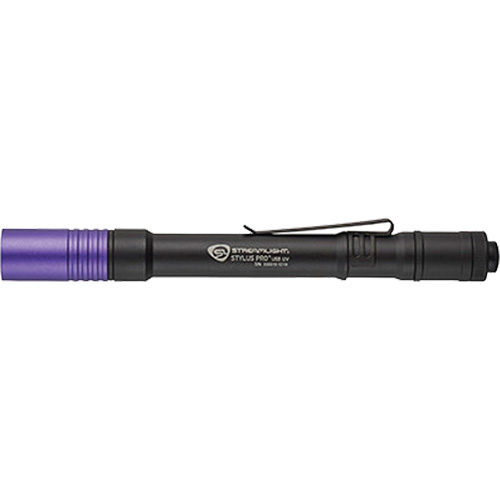 Lampe stylo UV avec port de recharge micro USB Stylus Pro, DEL, Corps en Aluminium, piles Rechargeable, Compris Equipex