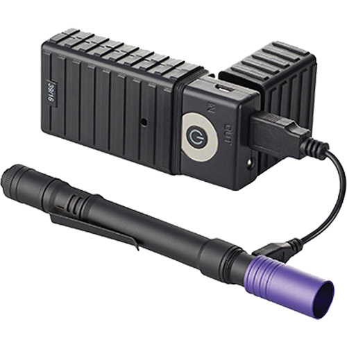 Lampe stylo UV avec port de recharge micro USB Stylus Pro, DEL, Corps en Aluminium, piles Rechargeable, Compris Equipex