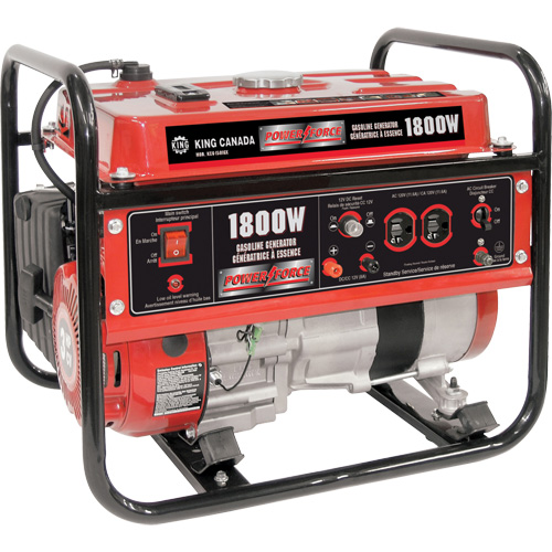 G&eacute;n&eacute;ratrice &agrave; lessence, 1800 W de surtension, 1400 W nominale, 120 V, R&eacute;servoir de 7 L Equipex