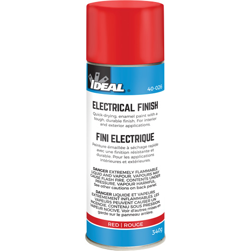 Quick-Dry Enamel Electrical Finish Paint, Aerosol Can, Red Equipex