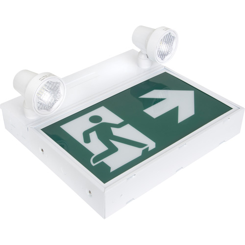 Enseigne d'homme qui court avec &eacute;clairage de s&eacute;curit&eacute;, DEL, &agrave; piles/&agrave; raccordement fixe, 12-1/10" lo x 11" la, Pictogramme Equipex