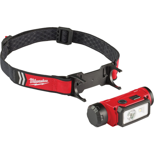 REDLITHIUM USB Hardhat Headlamp, LED, 600 Lumens, 5 Hrs. Run Time, Rechargeable Batteries Equipex
