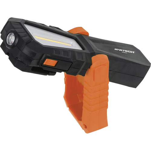 Lampe de travail COB rechargeable avec base pivotante magn&eacute;tique, DEL, 240 lumens, Boîtier en Plastique Equipex