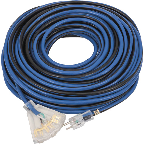 JLEC-12100 Contractor Grade Extension Cord, Indoor/Outdoor, SJTOW, 12 AWG, 15 A, 100' Equipex