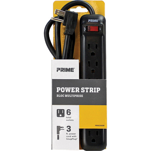 Bloc multiprise, 6 Prise(s), 3', 15 A, 1875 W, 125 V Equipex