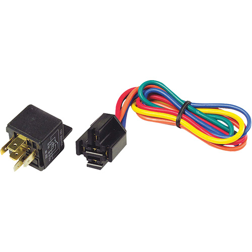 12V 5-Pin Relay & Pigtail Assembly with Mounting Bracket Equipex