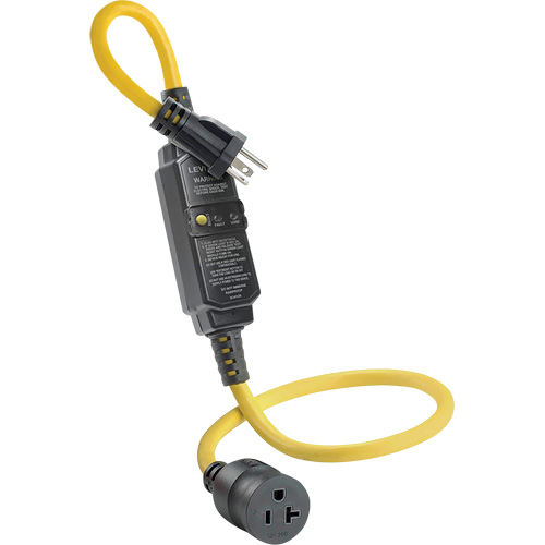 Cordon avec disjoncteur diff&eacute;rentiel (DDFT) &agrave; r&eacute;armement automatique, 120 V, 20 A, Cordon de 3' Equipex