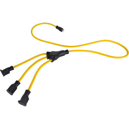 Adaptateur d'alimentation de style W, Ext&eacute;rieur, STOW, AWG 12/3, 15 A, 3 prise(s), 2' Equipex