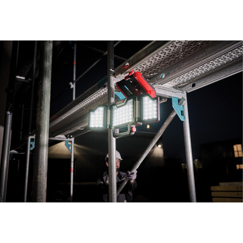 Lampe de travail &agrave; DEL professionnelle &agrave; panneaux pliants lumens sans fil 18V, DEL, 3600 lumens Equipex