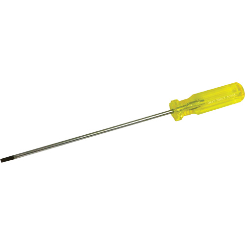 Tournevis &agrave; fente pour &eacute;lectricien, Tige de 3/16", Ronde, 11-1/2" lo, Prise en Plastique Equipex