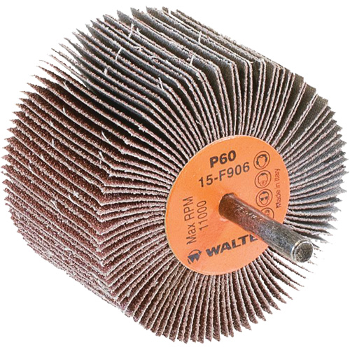 Flap Wheels-Coolcut Flap Wheels, Aluminum Oxide, 60 Grit, 3" x 2" x 1/4" Equipex