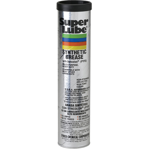 Super Lube Synthetic Based Grease With PFTE, 400 g, Cartridge Equipex
