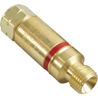 Antiretours pare-flammes - Oxy/gaz combustibles, Gaz combustibles (rouge)/Oxyg&egrave;ne (vert), Style pour adapteur de d&eacute;tendeur Equipex
