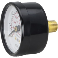 Pressure Gauges, 1-1/2" , 0 - 4000 psi, Back Mount, Analogue Equipex