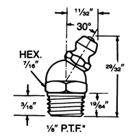 Fitting, 1/8" Thread Equipex