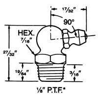 Fitting, 1/8" Thread Equipex