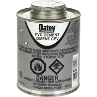 PVC Heavy-Duty Cement, 473 ml, Brush-Top Can, Grey Equipex