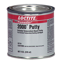 Fixmaster&reg; 2000° Putty, 8 oz., Cartridge, Silver Equipex