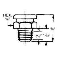 Standard Button Head Fitting, 1/8" PTF Thread Equipex