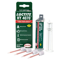 Adh&eacute;sif hybride pour r&eacute;parations structurales HY 4070, Deux composants, Cartouche double, 11 g, Blanc cass&eacute; Equipex