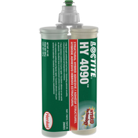 Adh&eacute;sif hybride pour r&eacute;parations structurales HY 4090, Deux composants, Cartouche double, 400 g, Blanc cass&eacute; Equipex