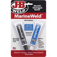 Colle &eacute;poxyde de qualit&eacute; marine, Deux composants, Tube, 3 oz., Gris Equipex