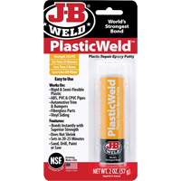 Colle &eacute;poxyde PlasticWeld, 2 oz, B&acirc;ton, Blanc cass&eacute; Equipex